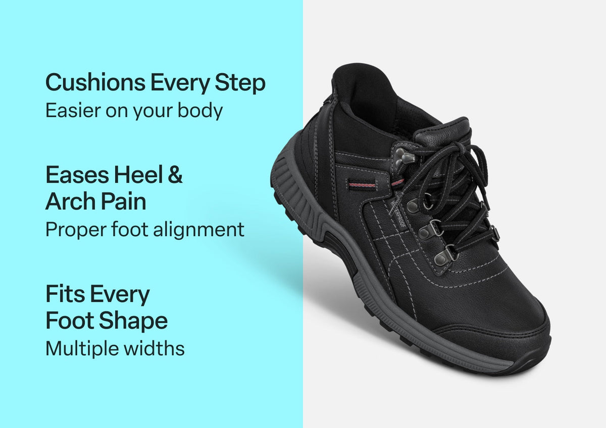 Orthofeet Carmel Hands-Free Waterproof (Women's) - Black 01