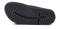 OOFOS OOriginal sandal in black, outsole tread pattern