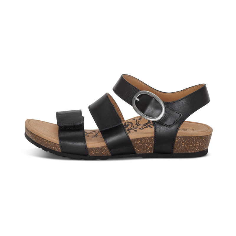 Aetrex Lilly Adjustable Quarter Strap Sandal