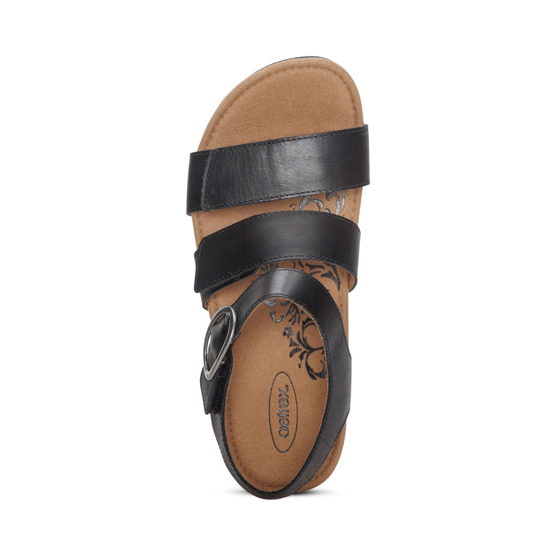 Aetrex Lilly Adjustable Quarter Strap Sandal