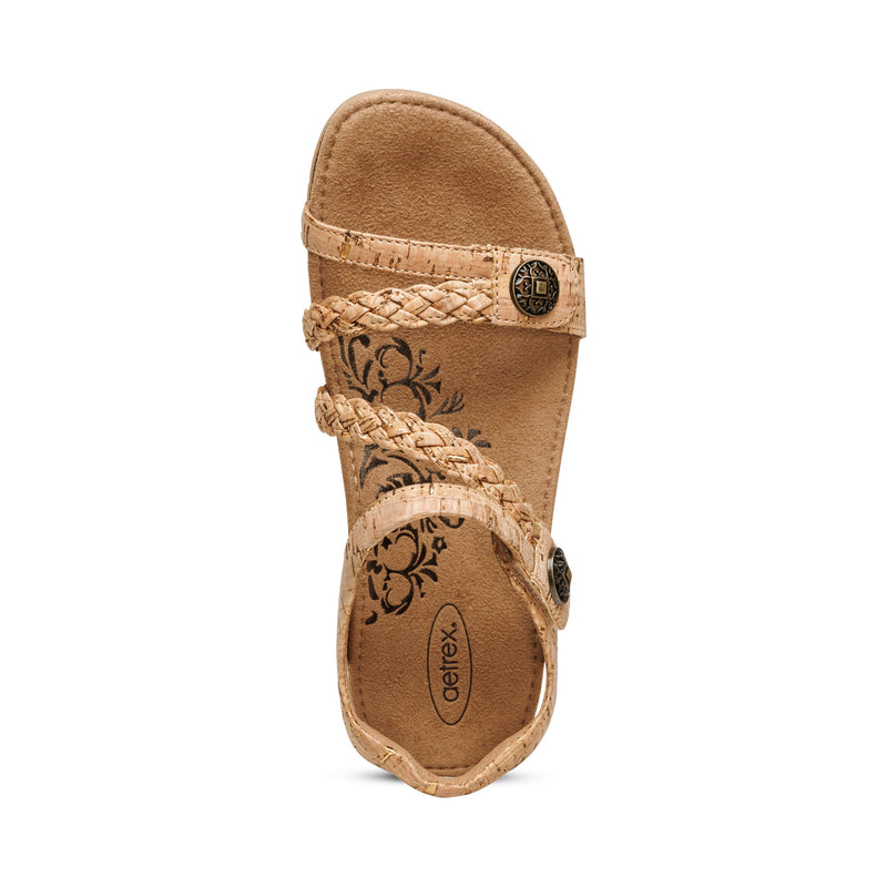 Aetrex Jillian Braided Quarter Strap Sandal