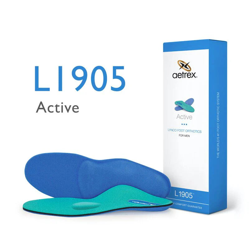 Aetrex men's active orthotics with metatarsal support