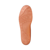Underside of the Aetrex Premium Memory Foam orthotic showing the polyurethane base and tread
