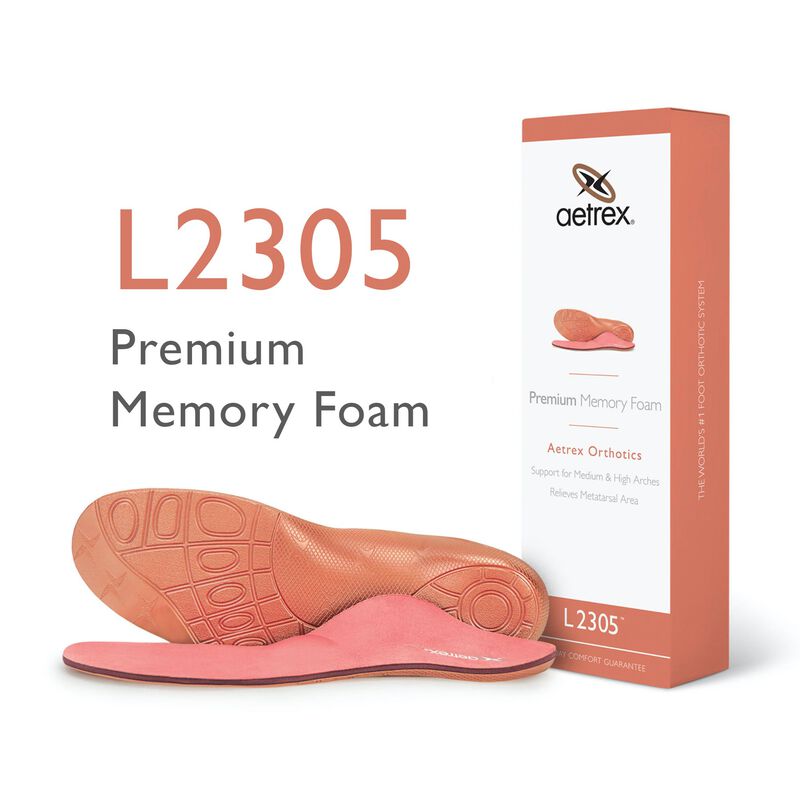Aetrex women's memory foam orthotics with metatarsal support