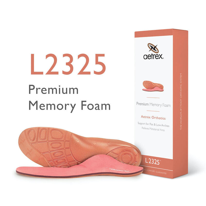 Aetrex women's posted memory foam orthotics with metatarsal support