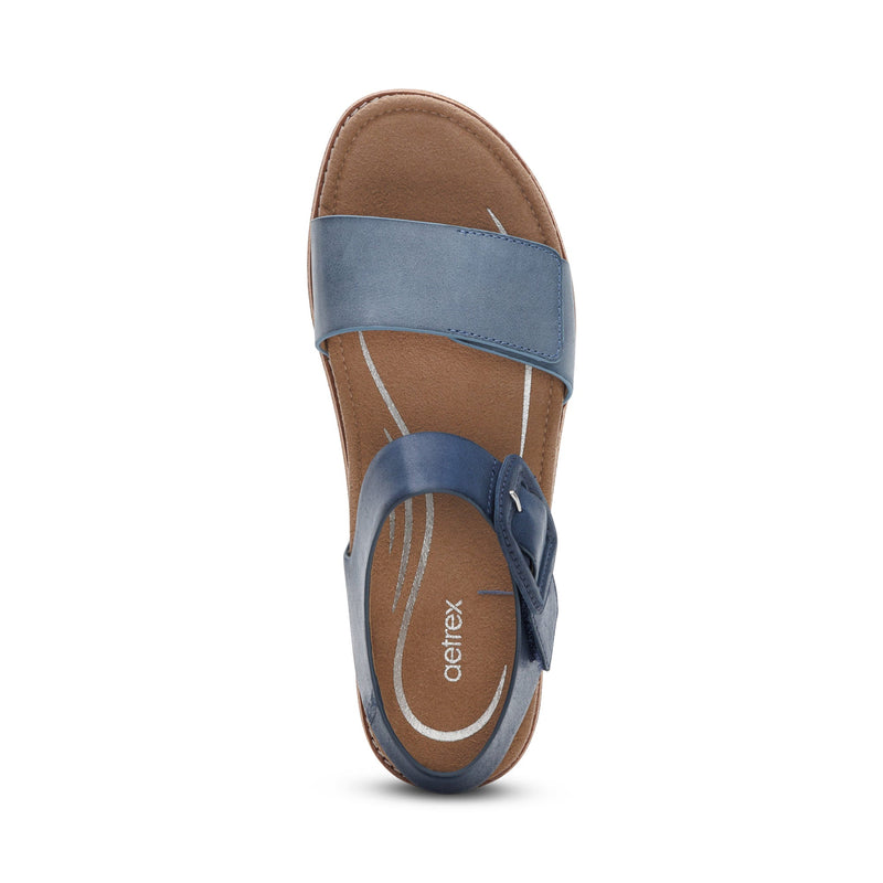 Aetrex Claire Quarter Strap Sandal