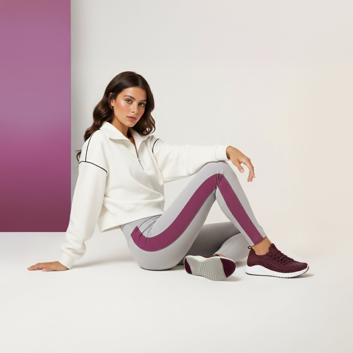 Aetrex Carly - Wine Sparkle 109