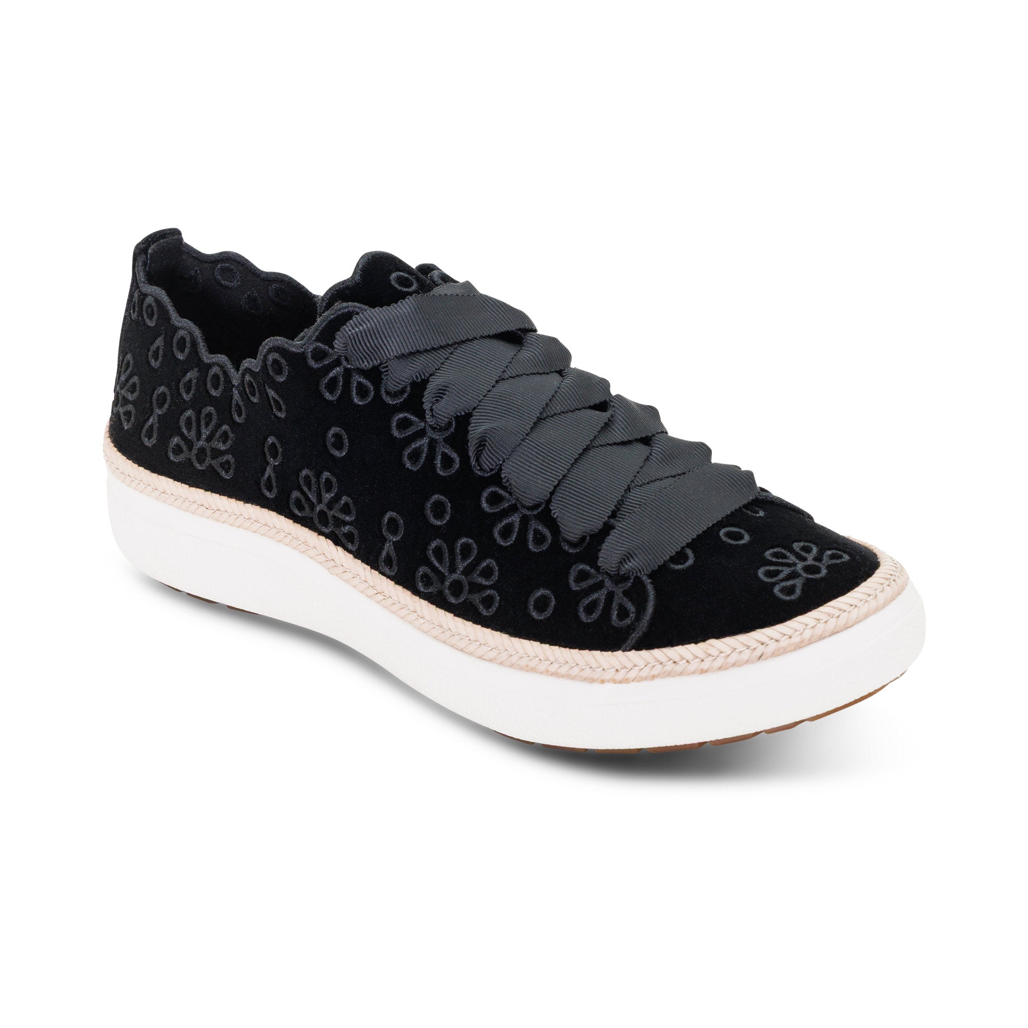 Aetrex Charlotte - Black Velvet 110