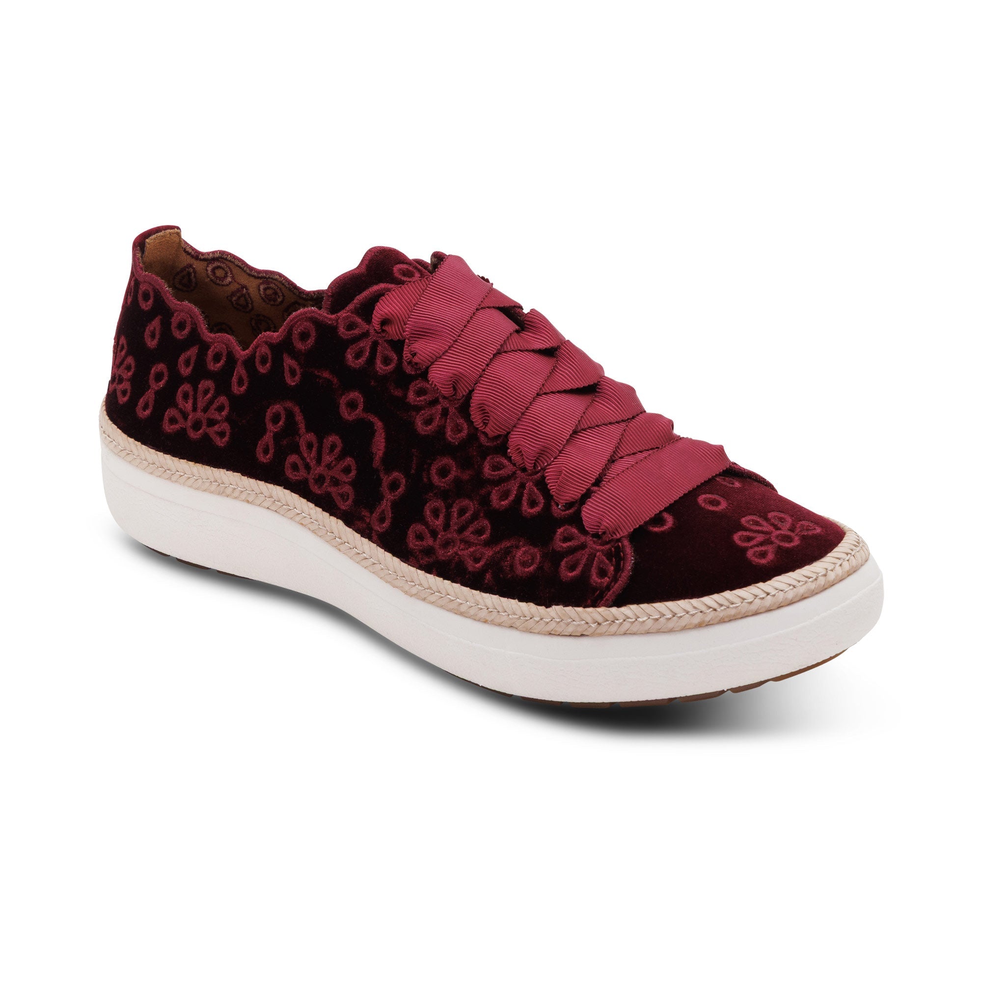 Aetrex Charlotte - Burgundy Velvet 113