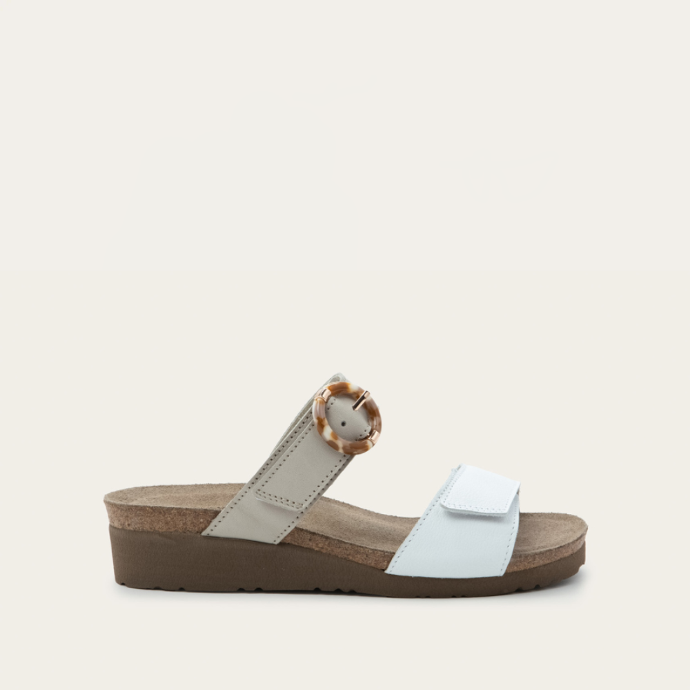 Naot Anabel Wide - White Leather / Soft Ivory Leather 102