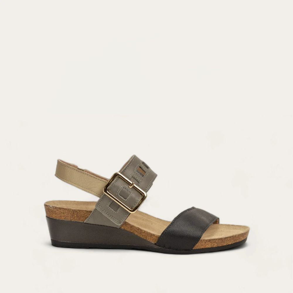 Naot Dynasty - Soft Black Lthr/Foggy Gray Lthr/Soft Beige Lthr 110