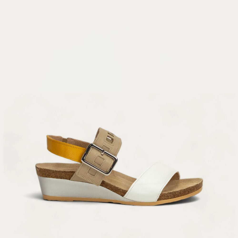 Naot Dynasty - Soft White Lthr/Soft Beige Lthr/Marigold Lthr 107