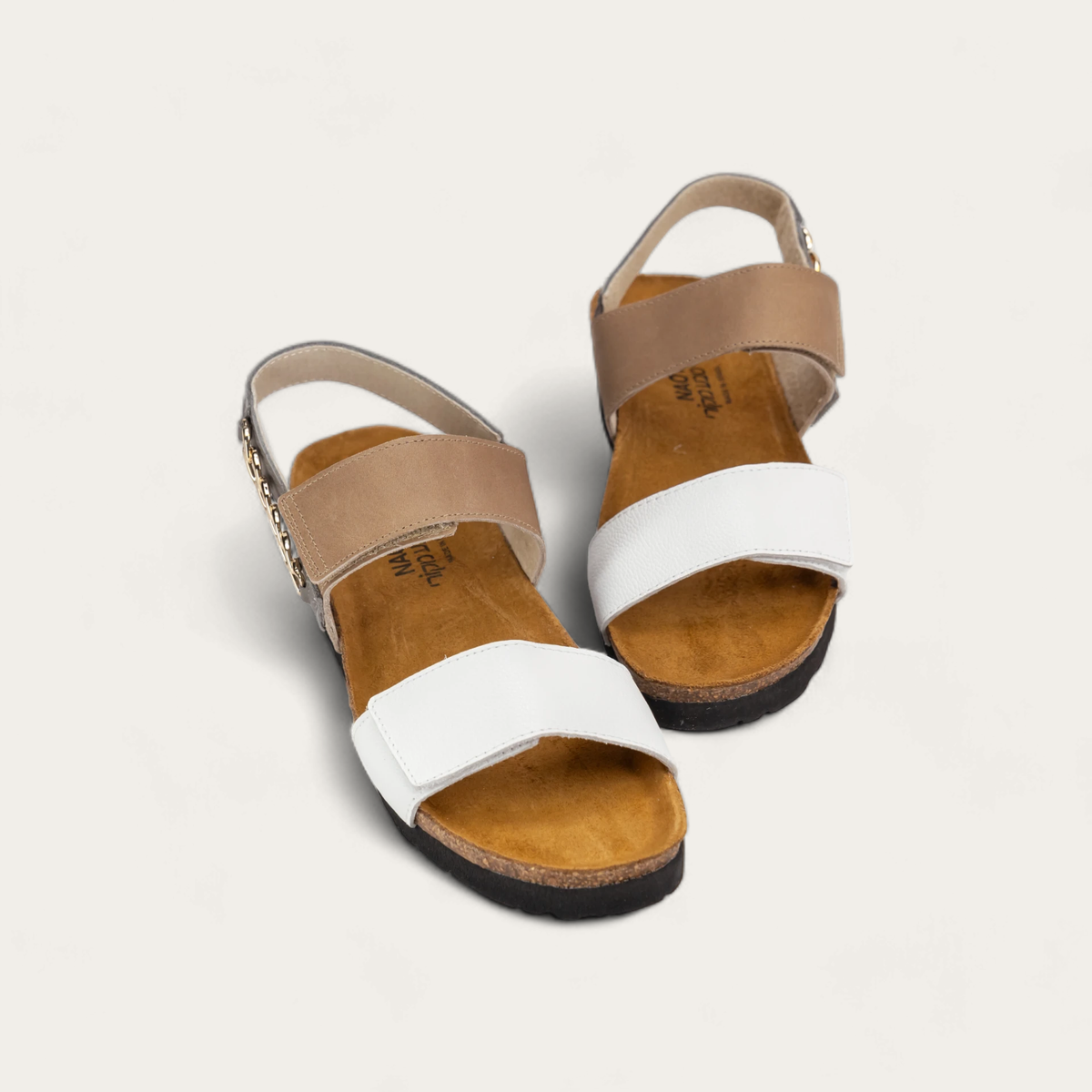 Naot Eliana - Soft White Lthr/Khaki Beige Lthr/Foggy Gray Lthr 106