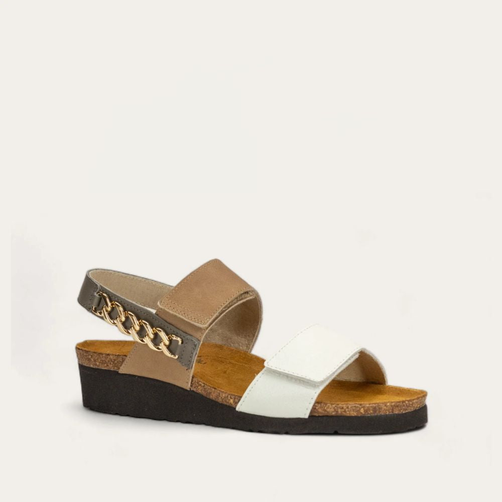 Naot Eliana - Soft White Lthr/Khaki Beige Lthr/Foggy Gray Lthr 106