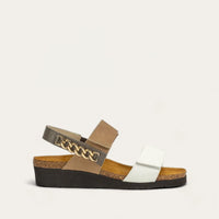 Naot Eliana - Soft White Lthr/Khaki Beige Lthr/Foggy Gray Lthr 106