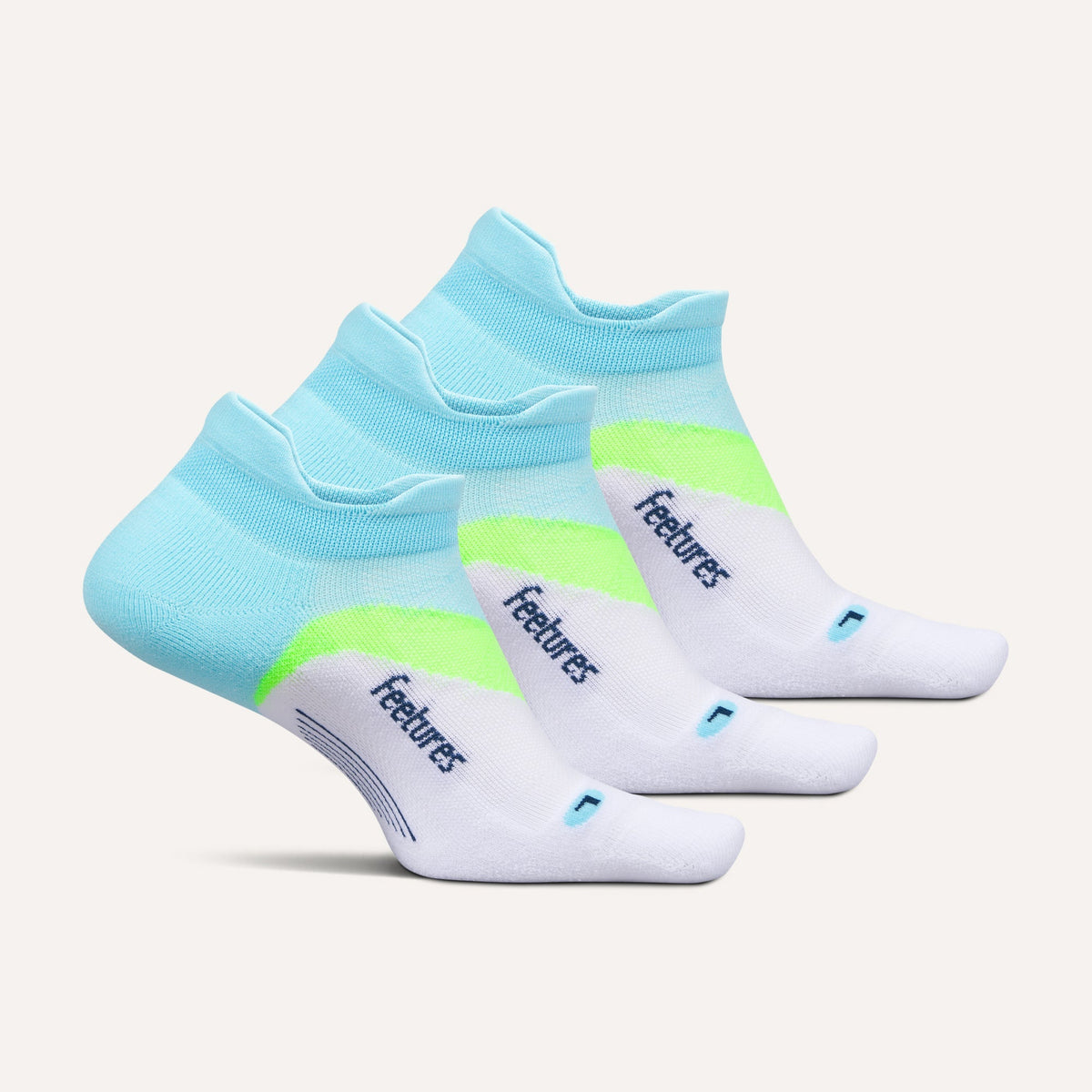 Feetures Elite Light Cushion No Show Tab Cool Plunge Mix 3-Pack 301