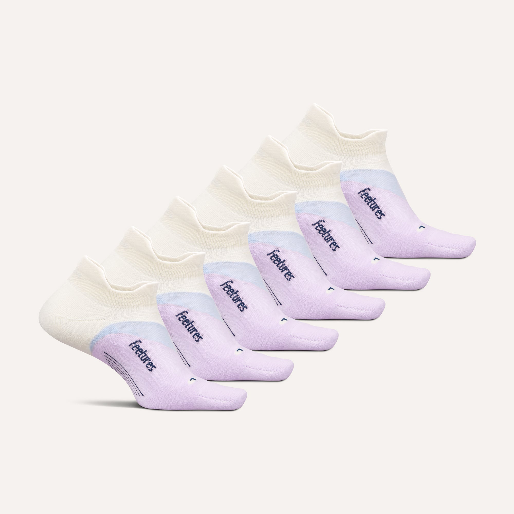 Feetures Elite Light Cushion No Show Tab Lilac Breeze Mix 6-Pack 403