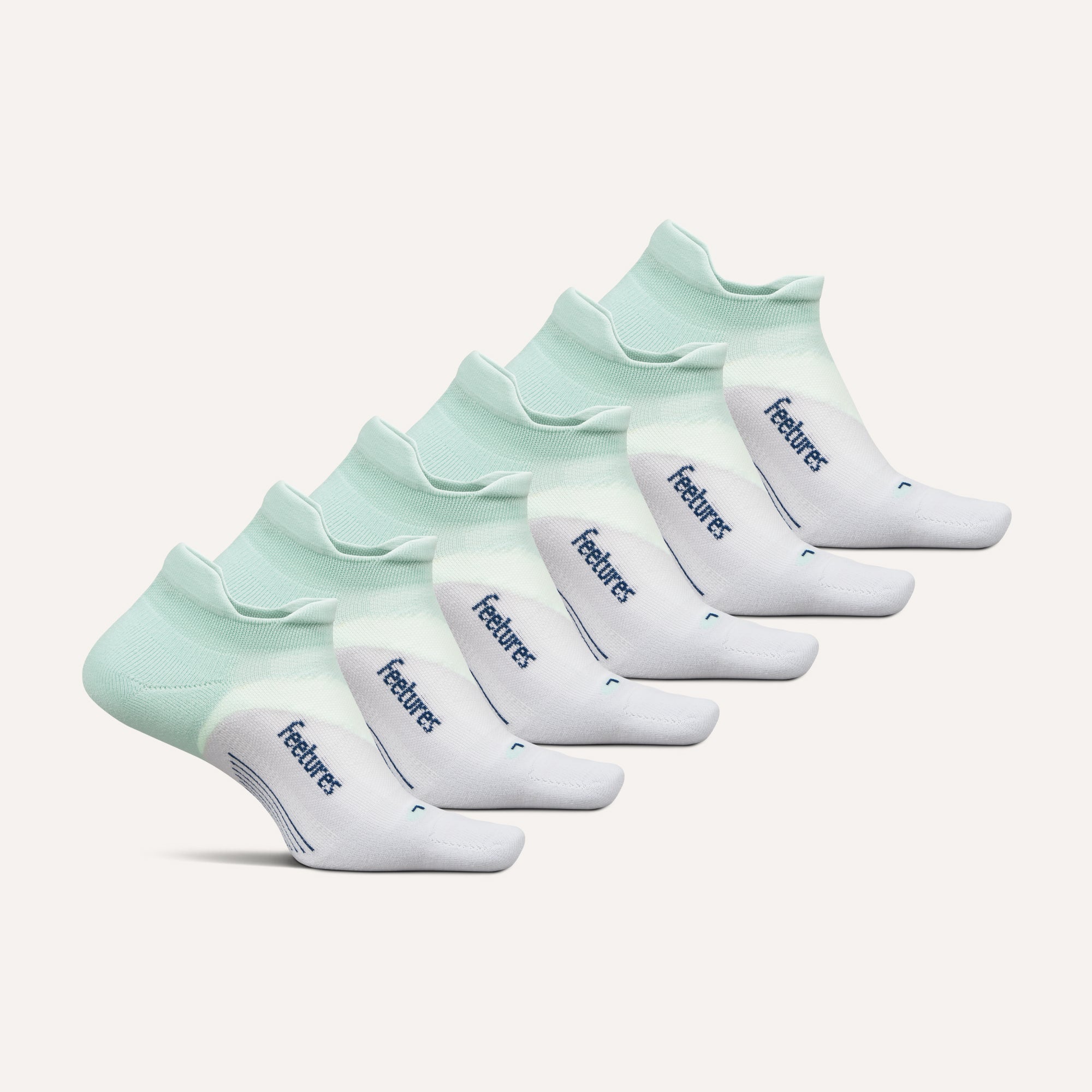 Feetures Elite Light Cushion No Show Tab Supine Sage Mix 6-Pack 402