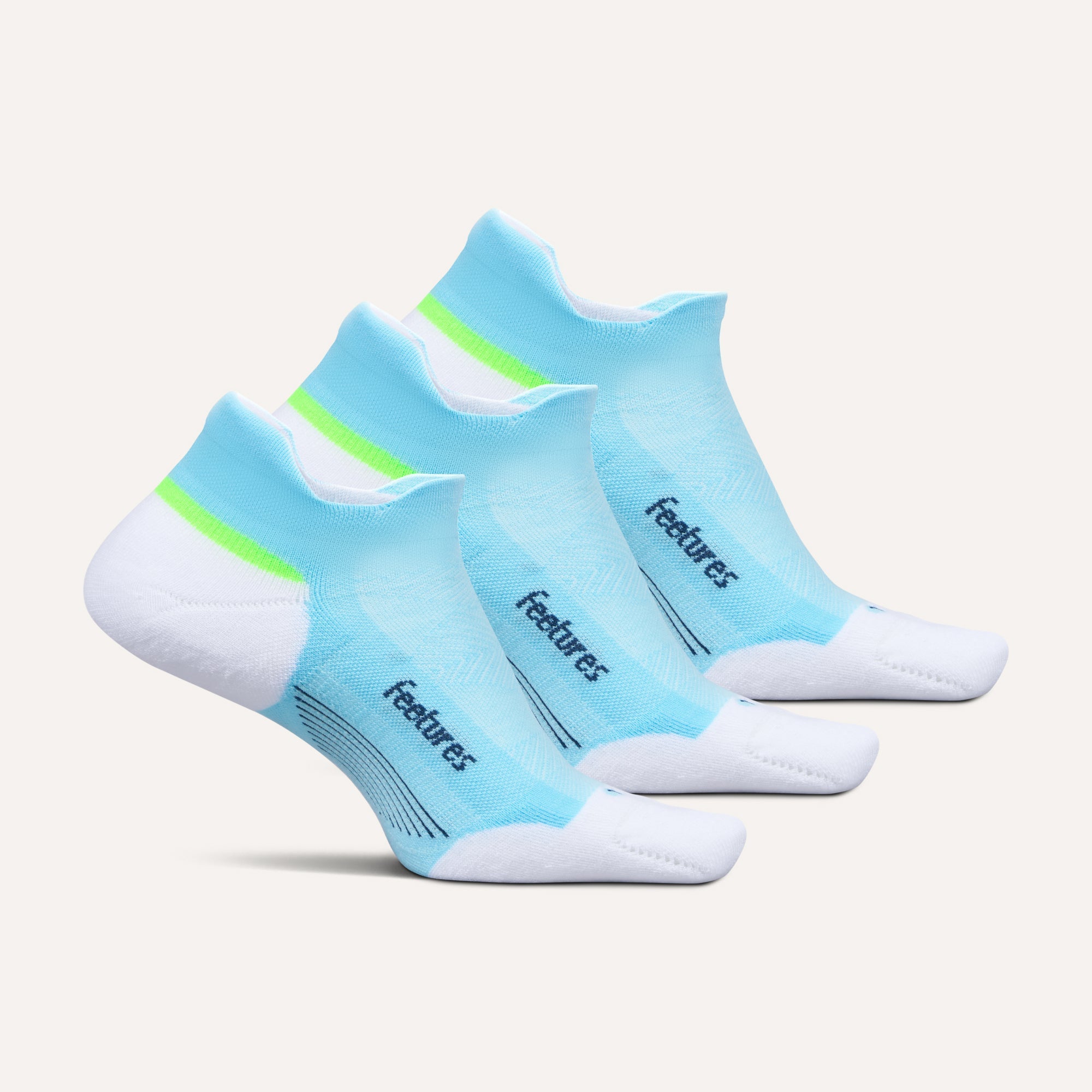 Feetures Elite Max Cushion No Show Tab Cool Plunge Mix 3-Pack 505