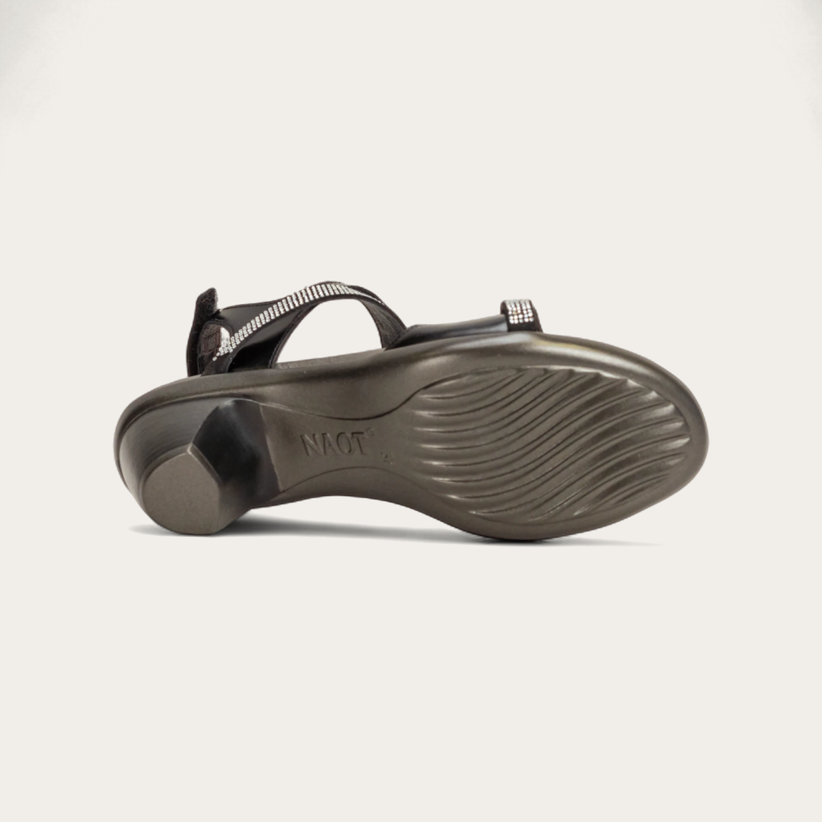 Naot Innovate - Black Madras Lthr/Black w/ Clear Rhinestones 106