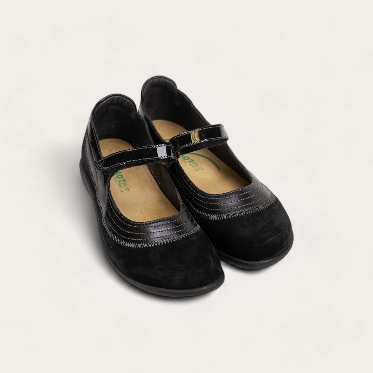 Naot Kirei - Black Madras/Black Suede/Black Patent 102