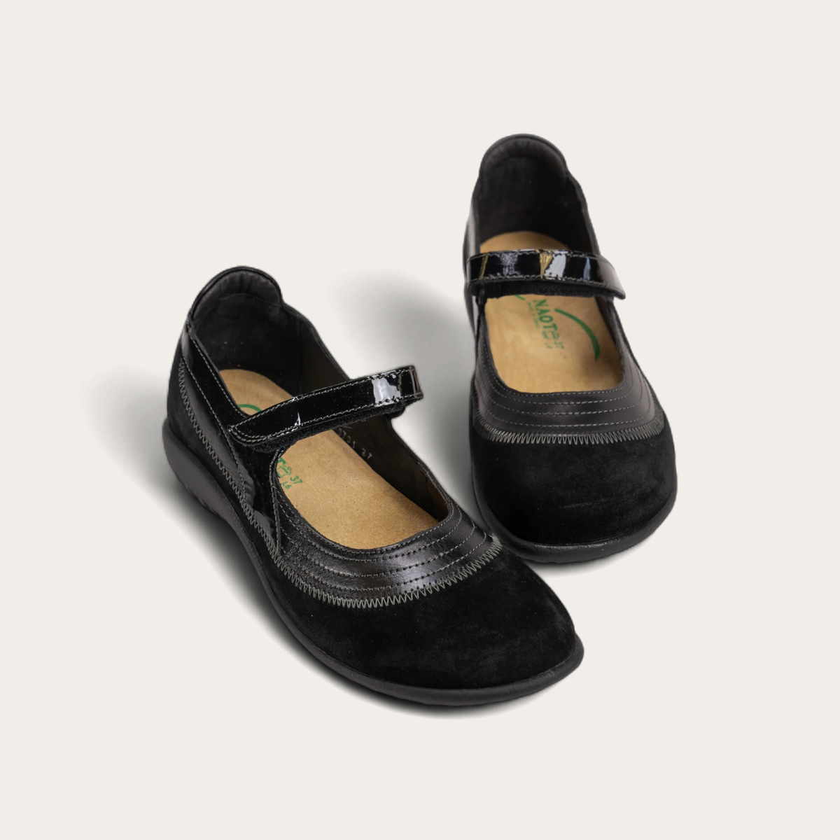Naot Kirei - Black Madras/Black Suede/Black Patent 102