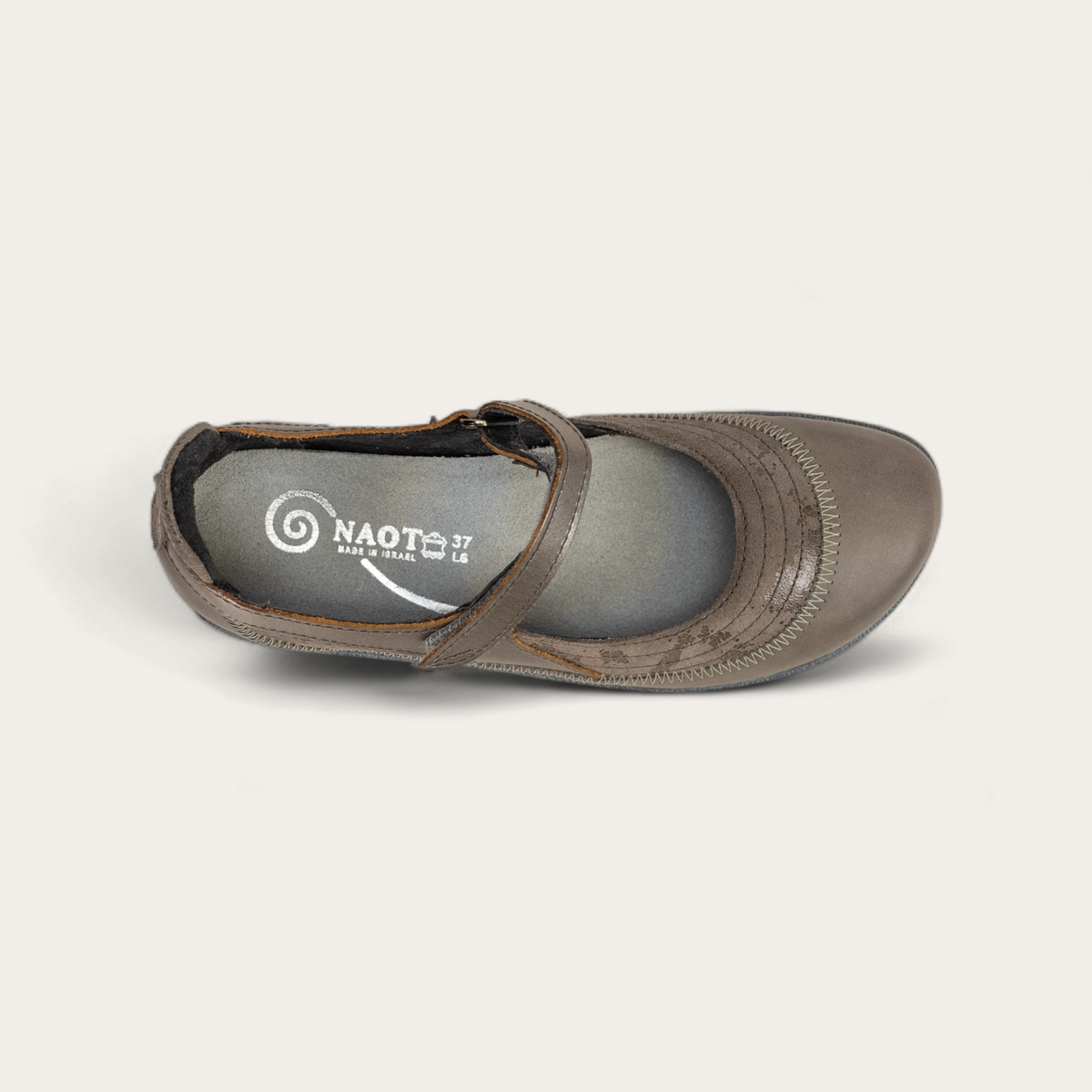 Naot Kirei - Foggy Gray Lthr/Gray Marble Suede//Mirror Lthr 105