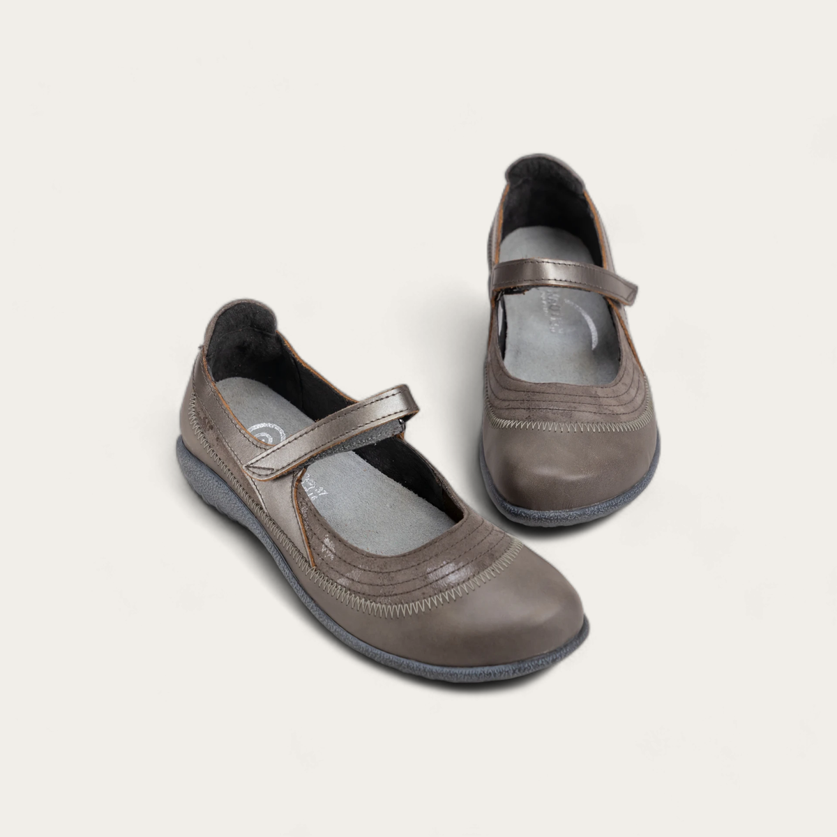 Naot Kirei - Foggy Gray Lthr/Gray Marble Suede//Mirror Lthr 105