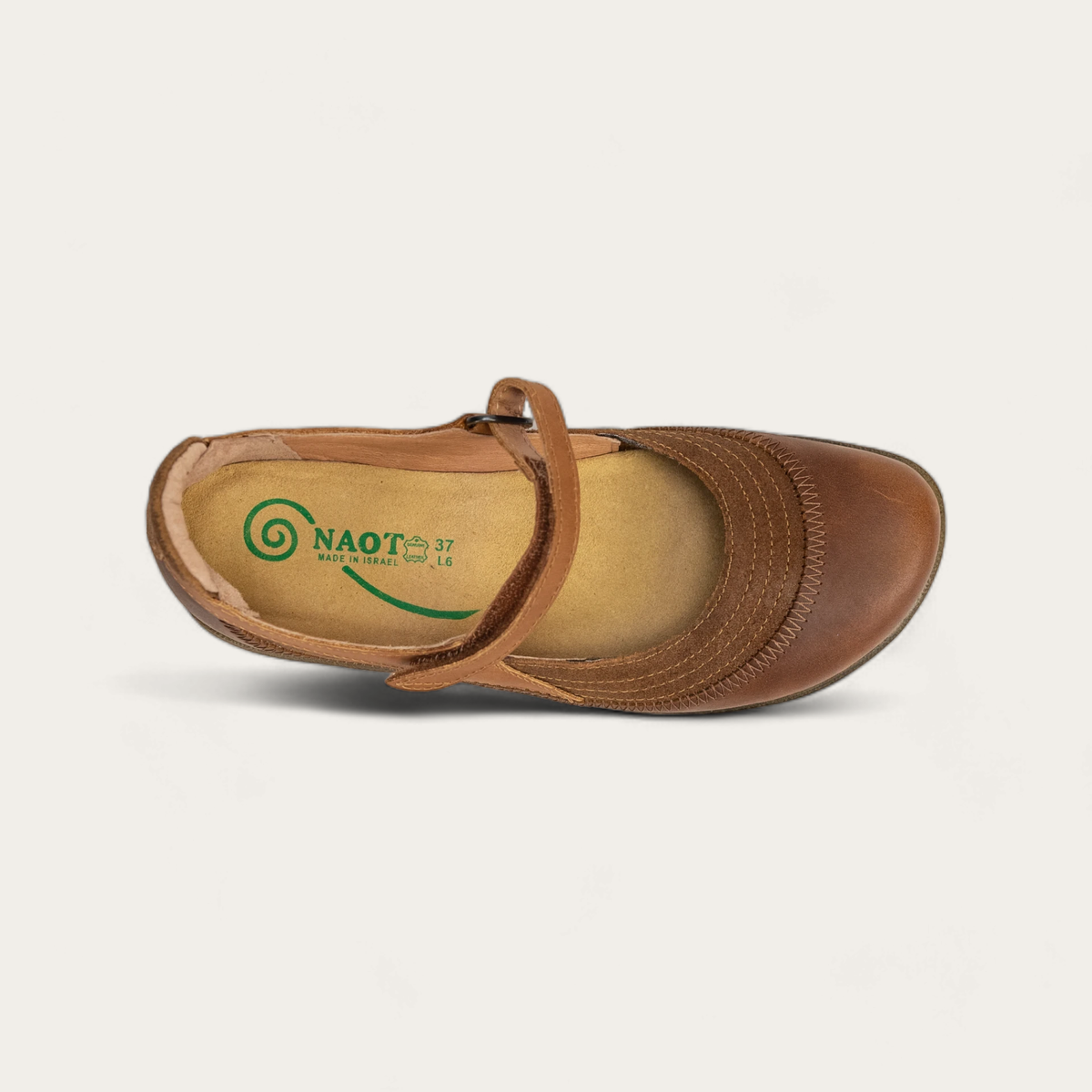 Naot Kirei - Latte Brown Leather/Antique Brown Suede/Saddle Brown 109
