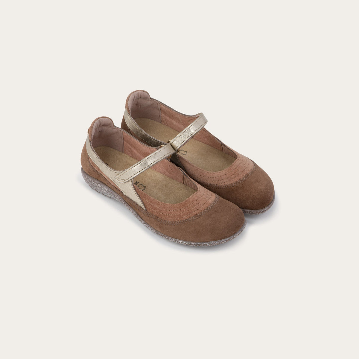 Naot Kirei - Rosewood Suede/Cedar Brown Suede/Radiant Gold Lthr 107