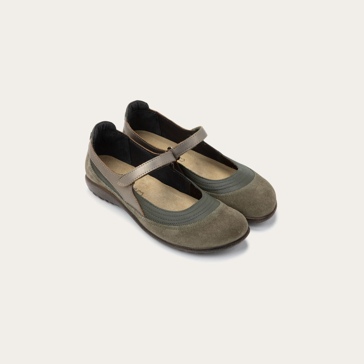 Naot Kirei - Soft Green Lthr / Hunter Green Suede / Pewter Lthr 108
