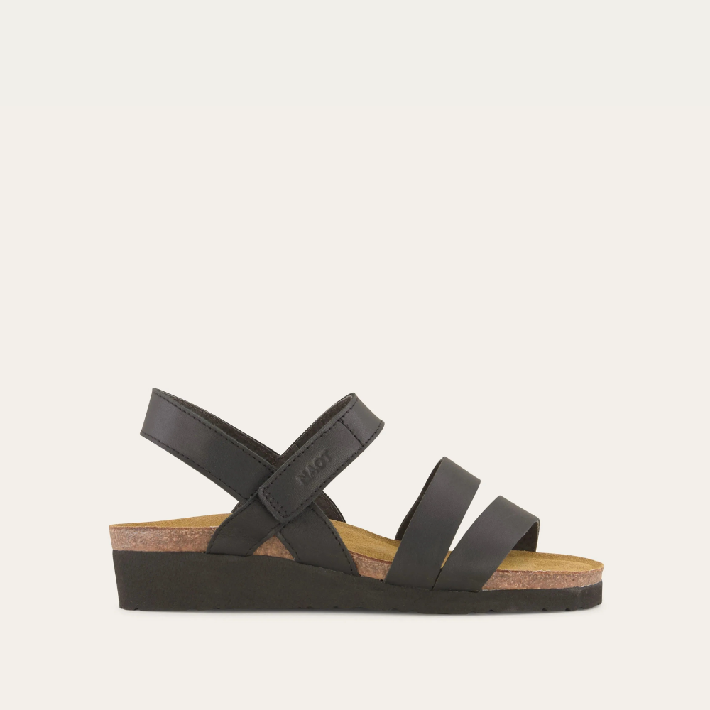 Naot Kayla Wide - Black Matte Leather 105