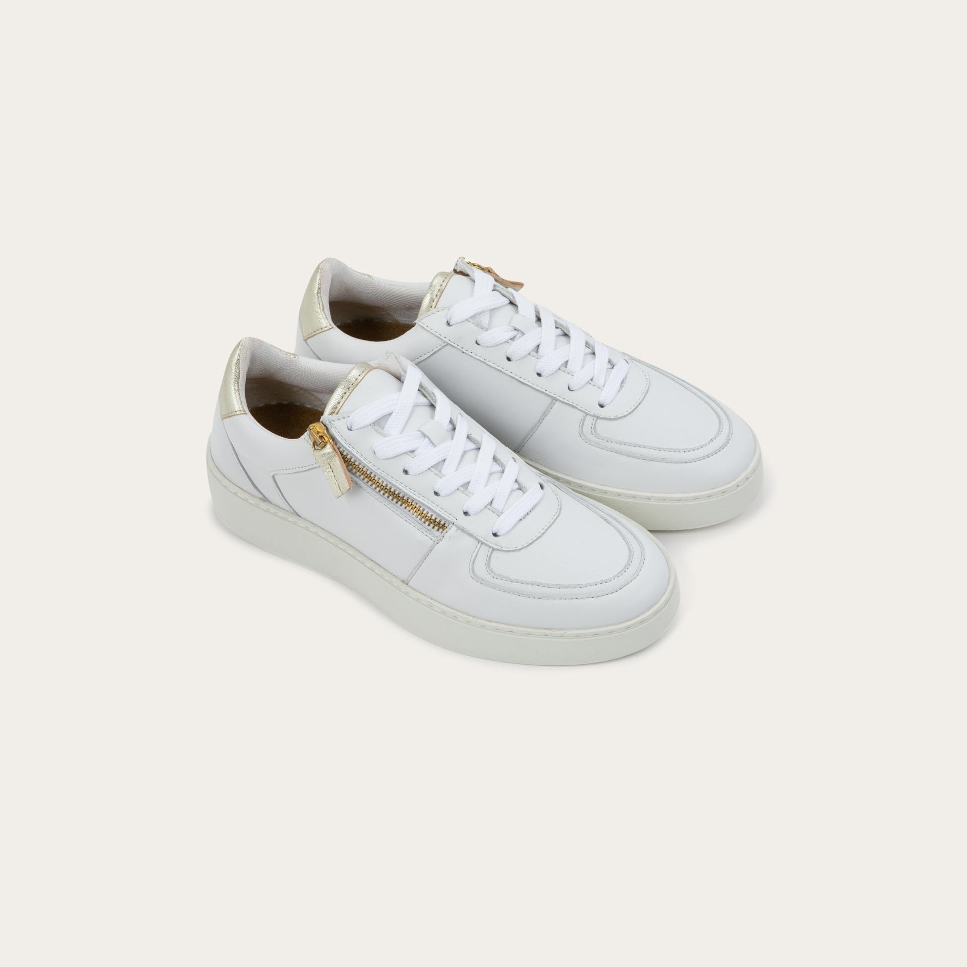 Naot Newbury - White/Gold Combo 101