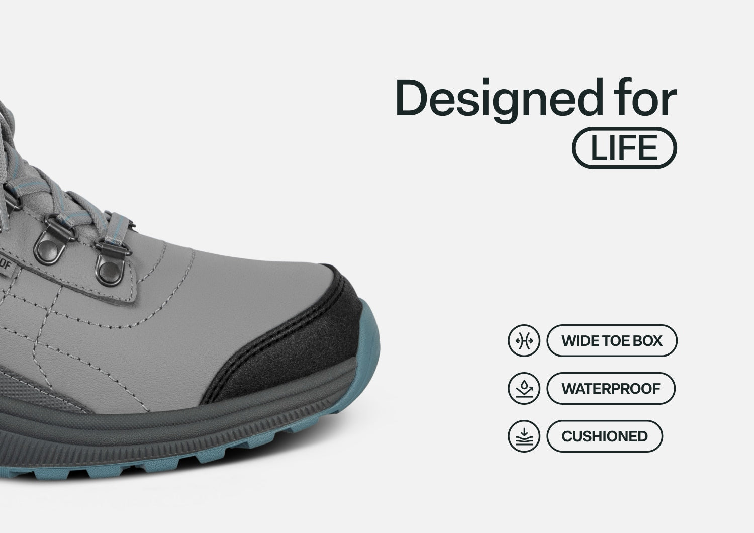 Orthofeet Carmel Hands-Free Waterproof (Women's) - Gray 03