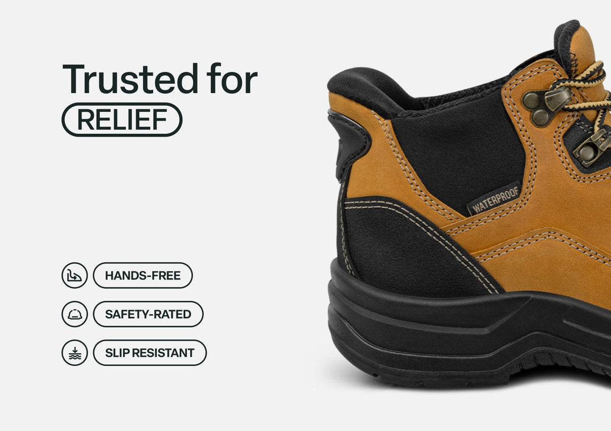 Orthofeet Quartz Hands-Free Work Boots (Women's) - Wheat 02