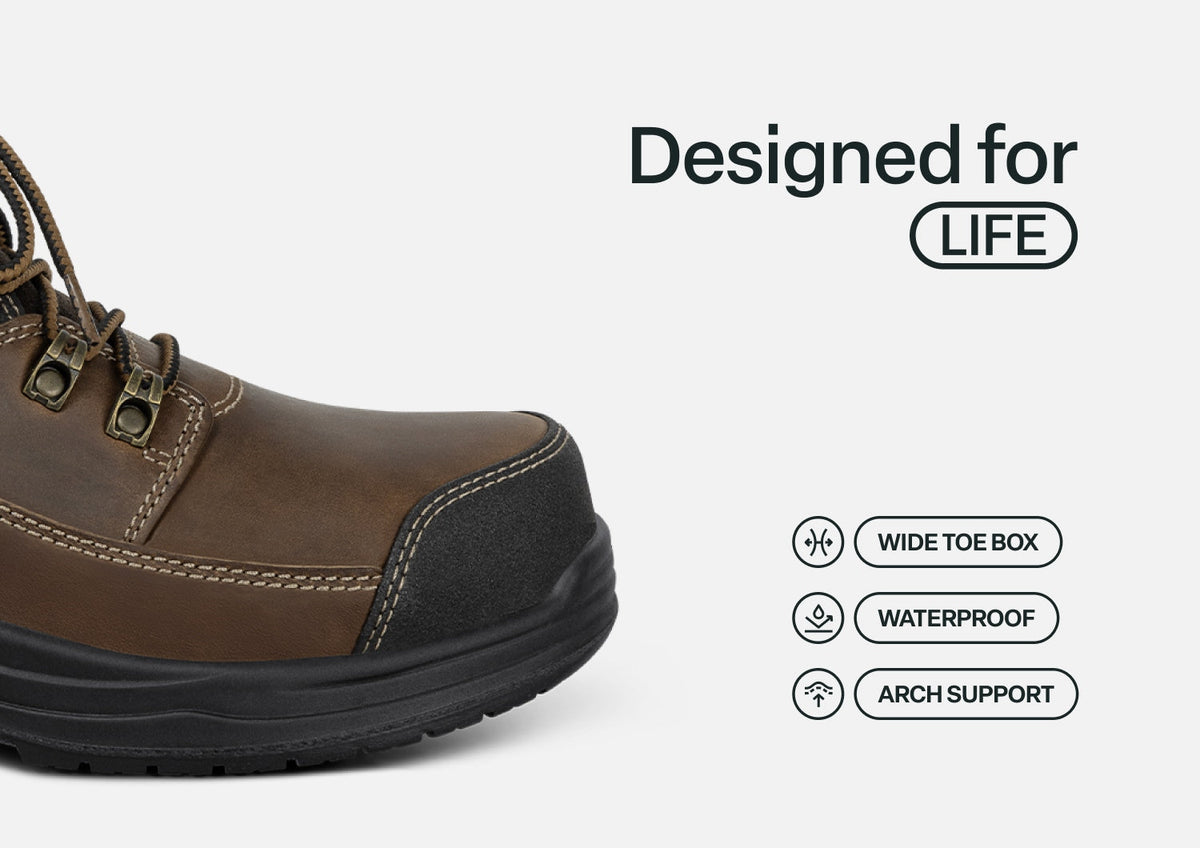 Orthofeet Quartz Hands-Free Work Boots (Women's) - Brown 03
