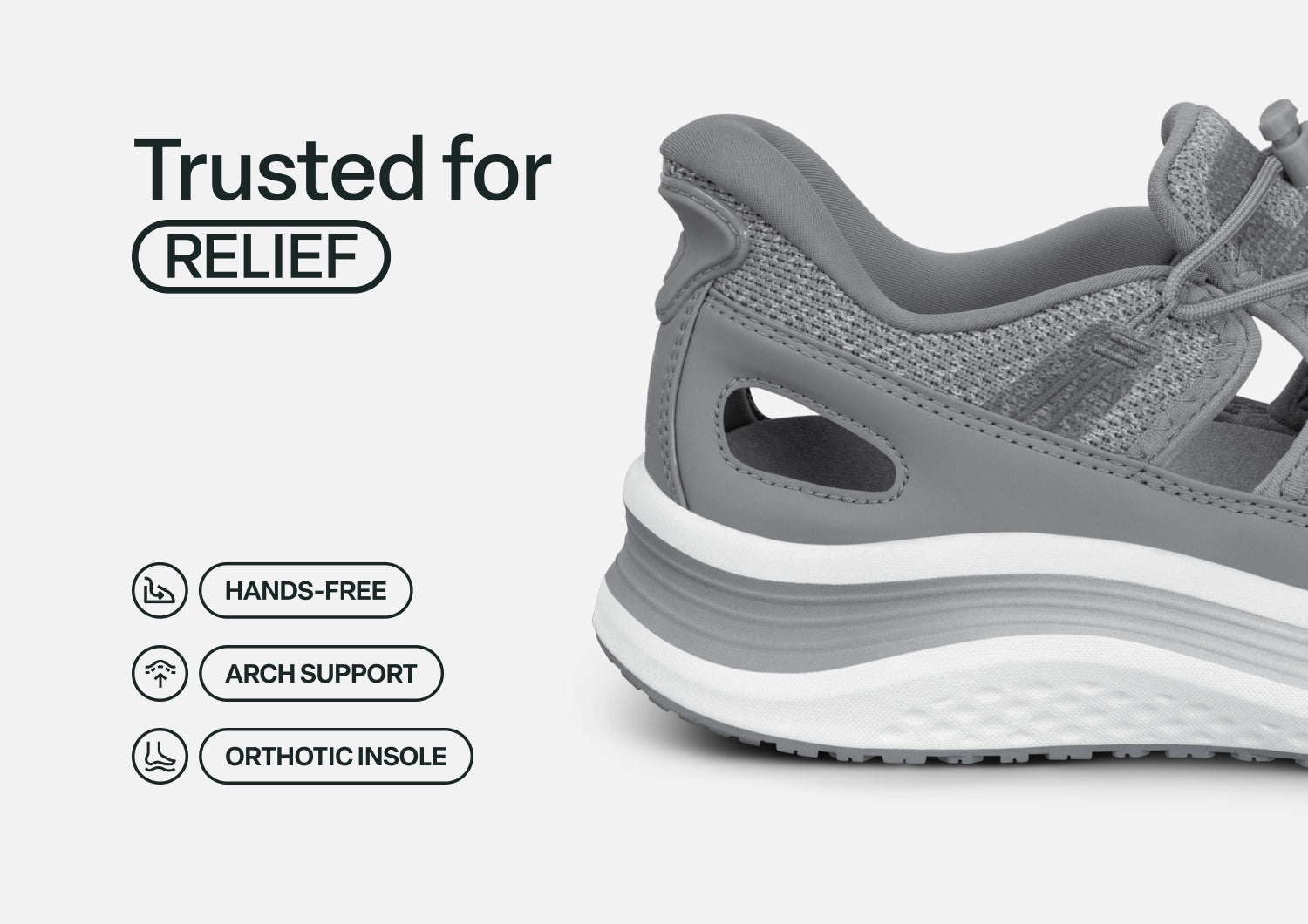 Orthofeet Venus Hands-Free (Women's) - Gray 02