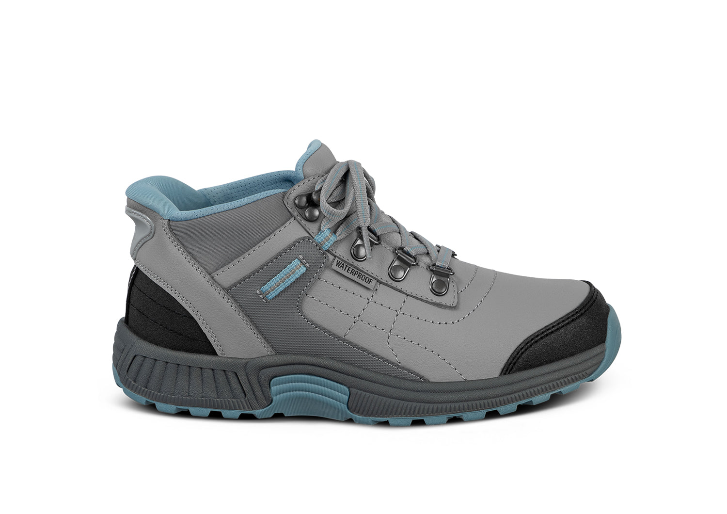 Orthofeet Carmel women's waterproof hands-free boot in gray