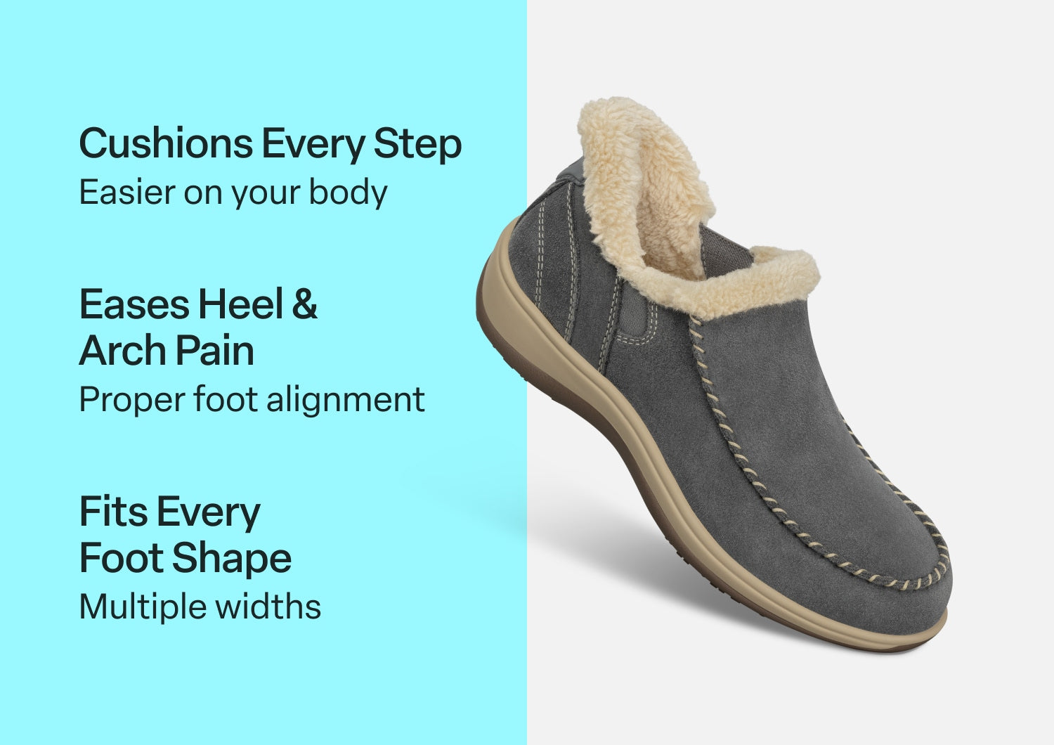 Orthofeet Lorin Hands-Free (Women's) - Gray 01