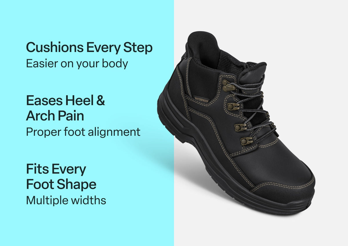 Orthofeet Quartz Hands-Free Work Boots (Women's) - Black 01