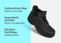 Orthofeet Quartz Hands-Free Work Boots (Women's) - Black 01