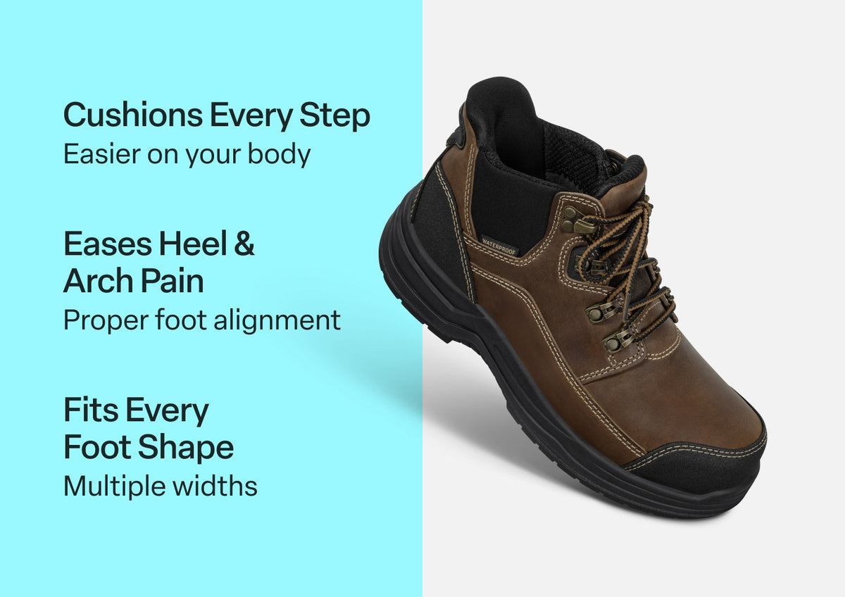 Orthofeet Quartz Hands-Free Work Boots (Women's) - Brown 01