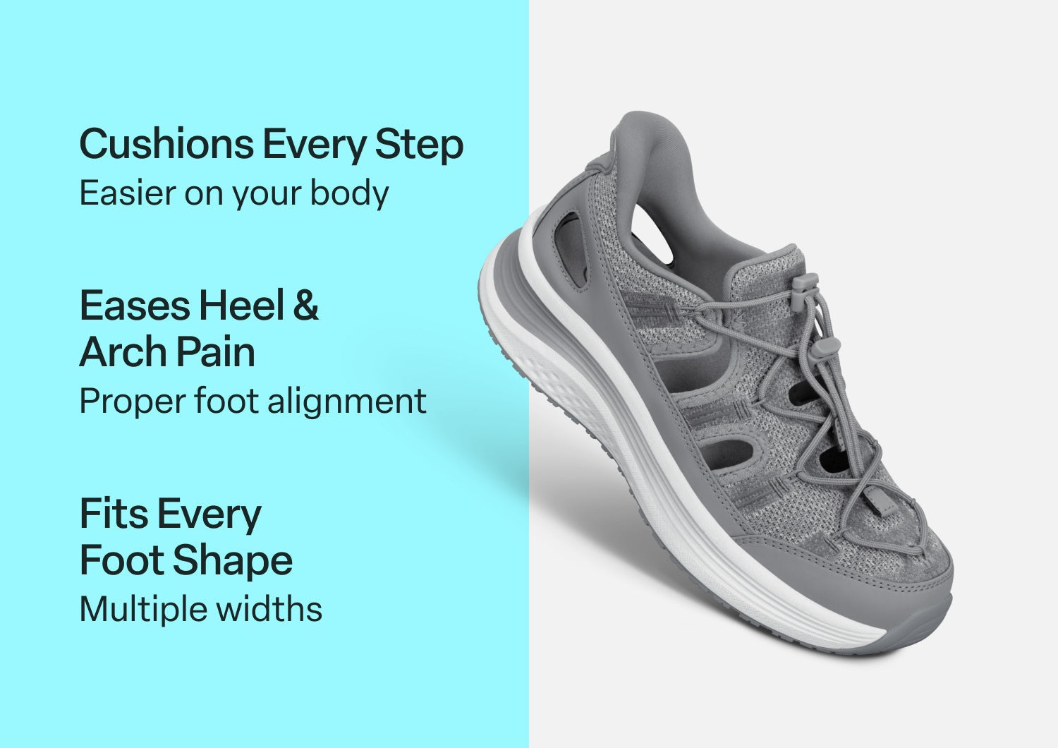 Orthofeet Venus Hands-Free (Women's) - Gray 01
