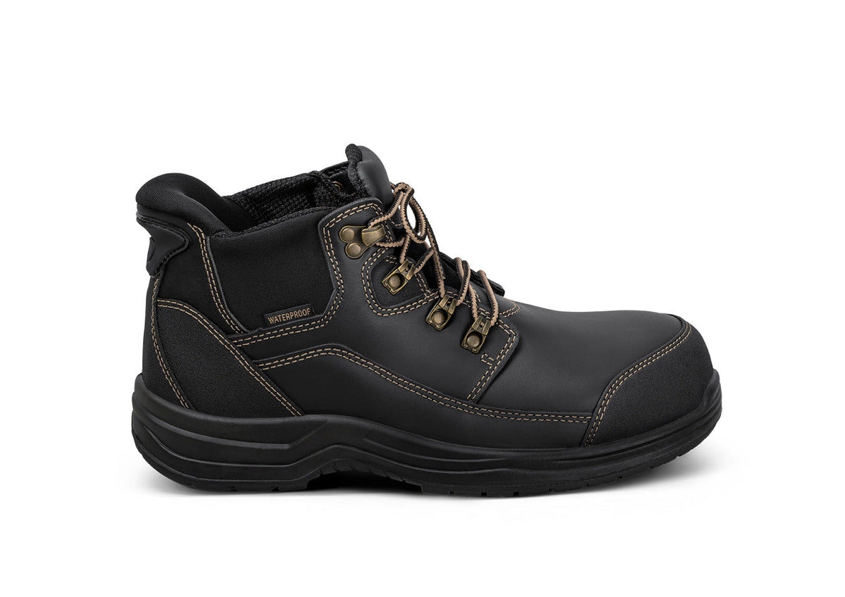 Orthofeet Graphite men's hands-free composite-toe work boot in black
