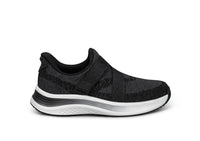 Orthofeet Naya women's hands-free Z-strap sneaker in black