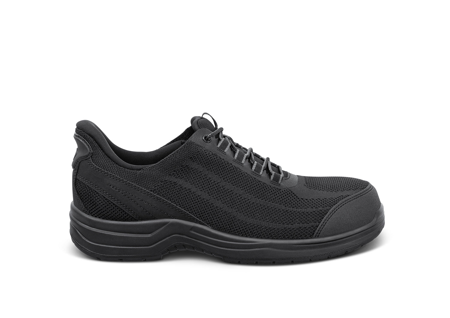 Orthofeet Onyx men's hands-free composite-toe work shoe in black