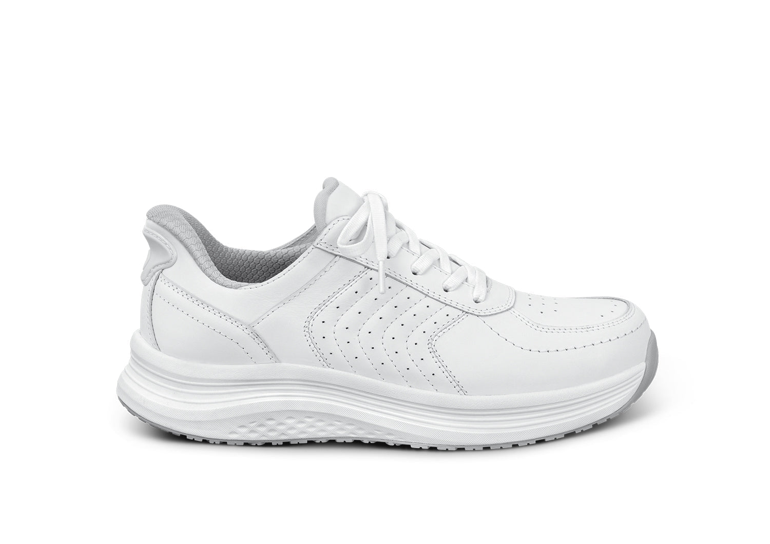 Orthofeet Roam women's hands-free slip-on sneaker in white