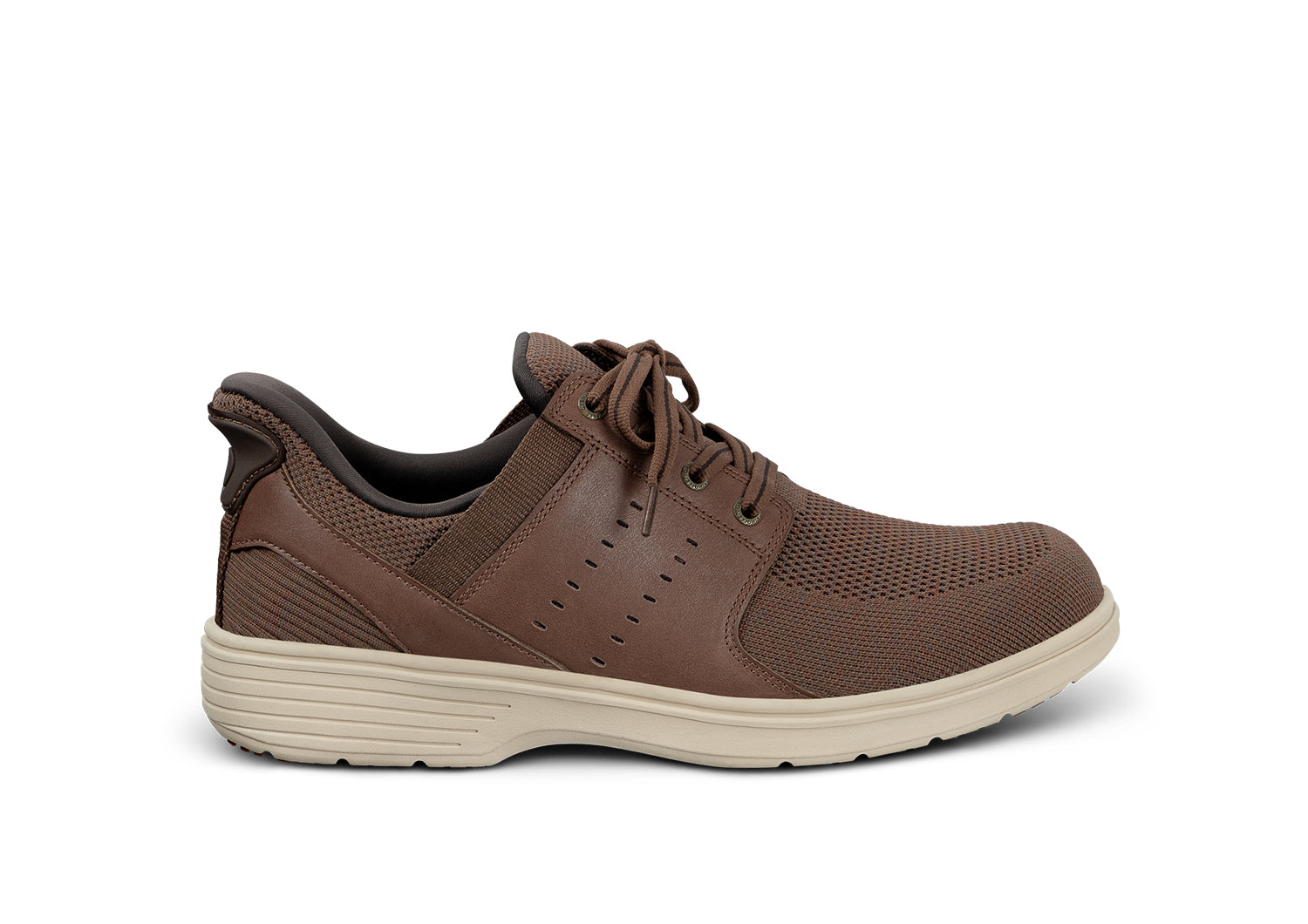 Orthofeet Siron men's hands-free stretch shoe in brown