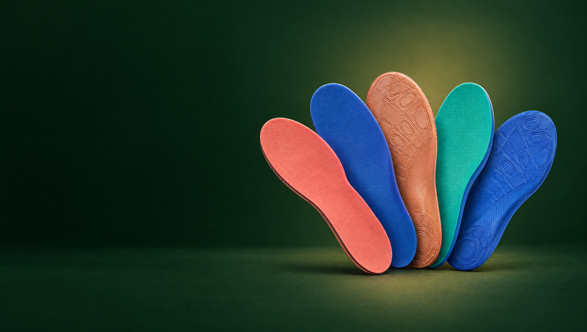 Aetrex Memory Foam and Active orthotics fanned out