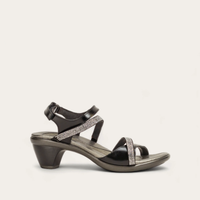 Naot Innovate - Black Madras Lthr/Black w/ Clear Rhinestones 106